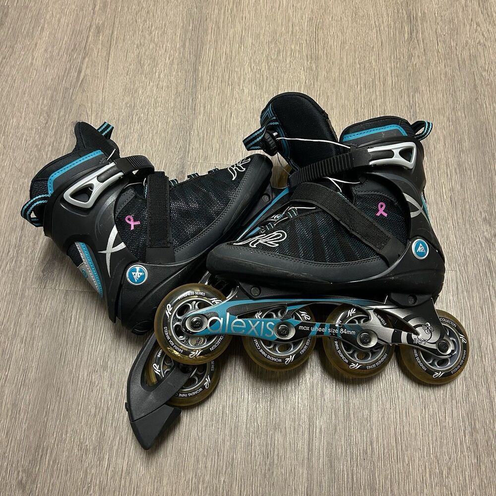 K2 Alexis 84 BOA Women’s Size 7.5 Inline Skates Rollerblades Black Teal 3010011